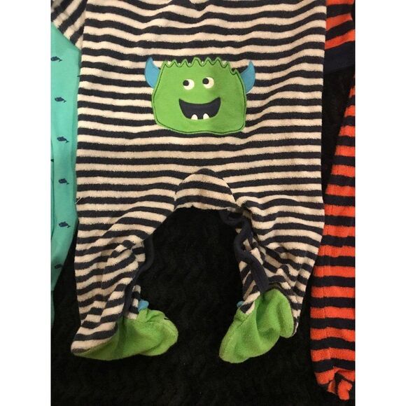 Carters baby boys size 9m Month Sleep And Play Pj Lot of 3 - Picture 4 of 5